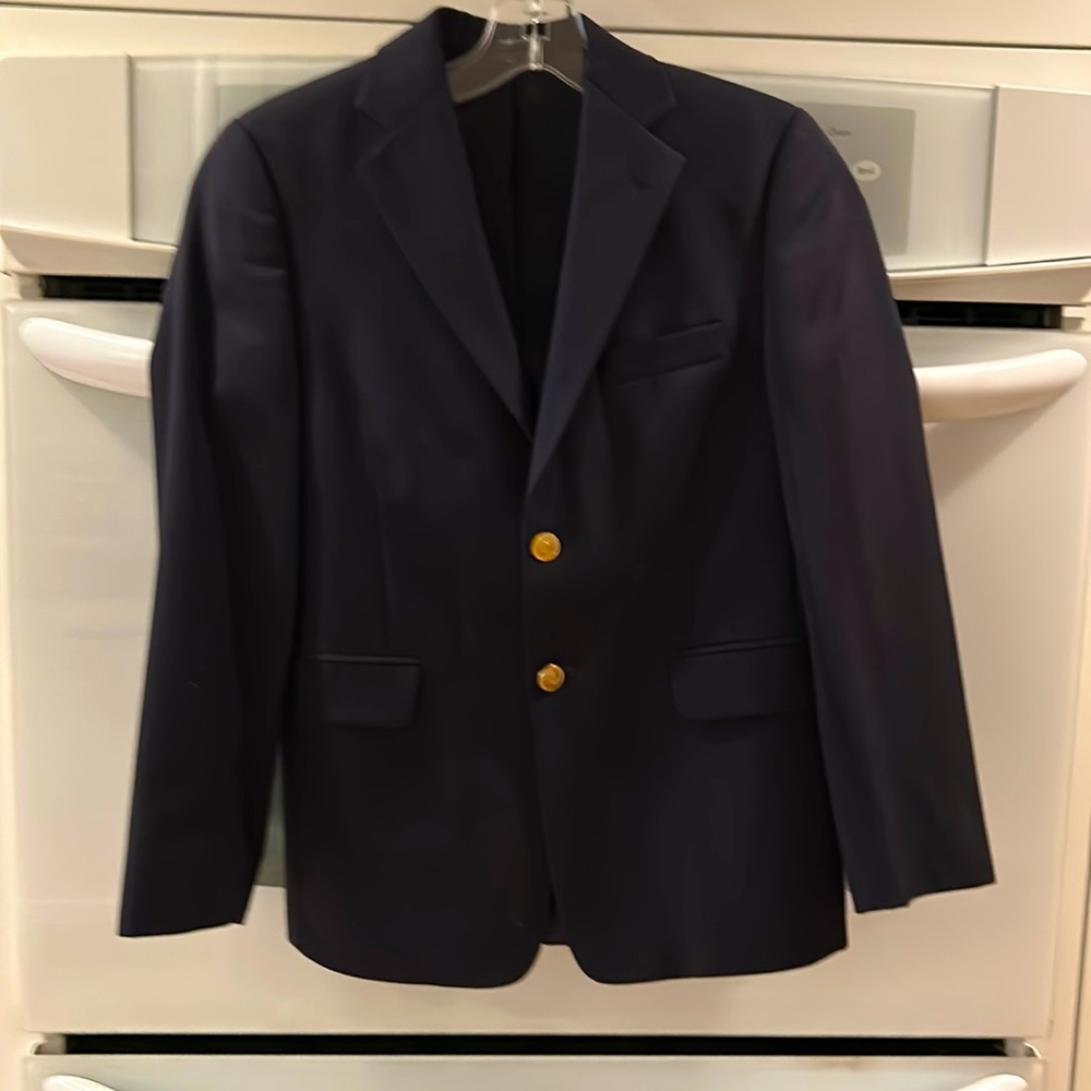 Boys size 12 Navy Blazer with Gold Buttons